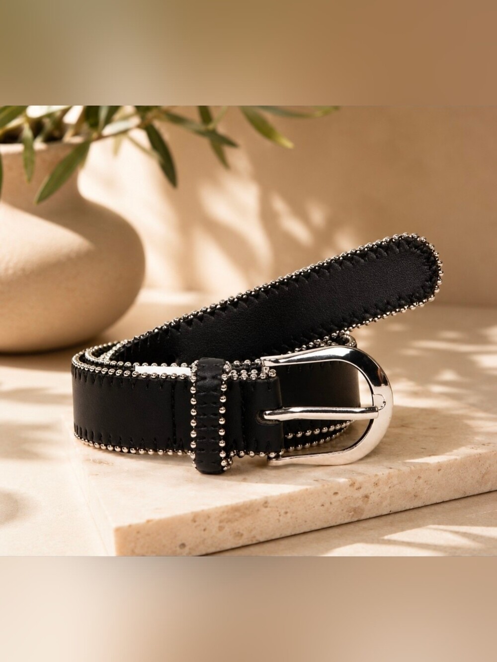 Madden NYC | Edgy Silver Studded Belt | Size Large | NWT